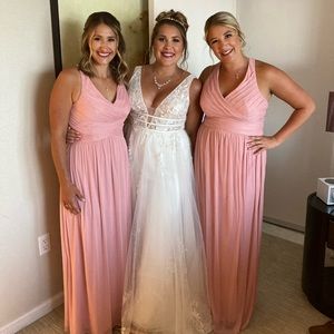 David’s bridal bridesmaid dress. Size 14. Color ballet.